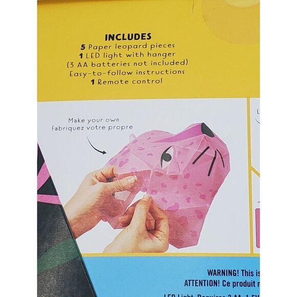 Leopard Light Make Your Own Paper Light Pink - Picture 4 of 8